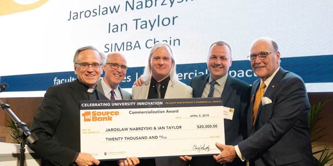 Jarek Nabrzyski and Ian Taylor Win the 1st Source Bank Commercialization Award
